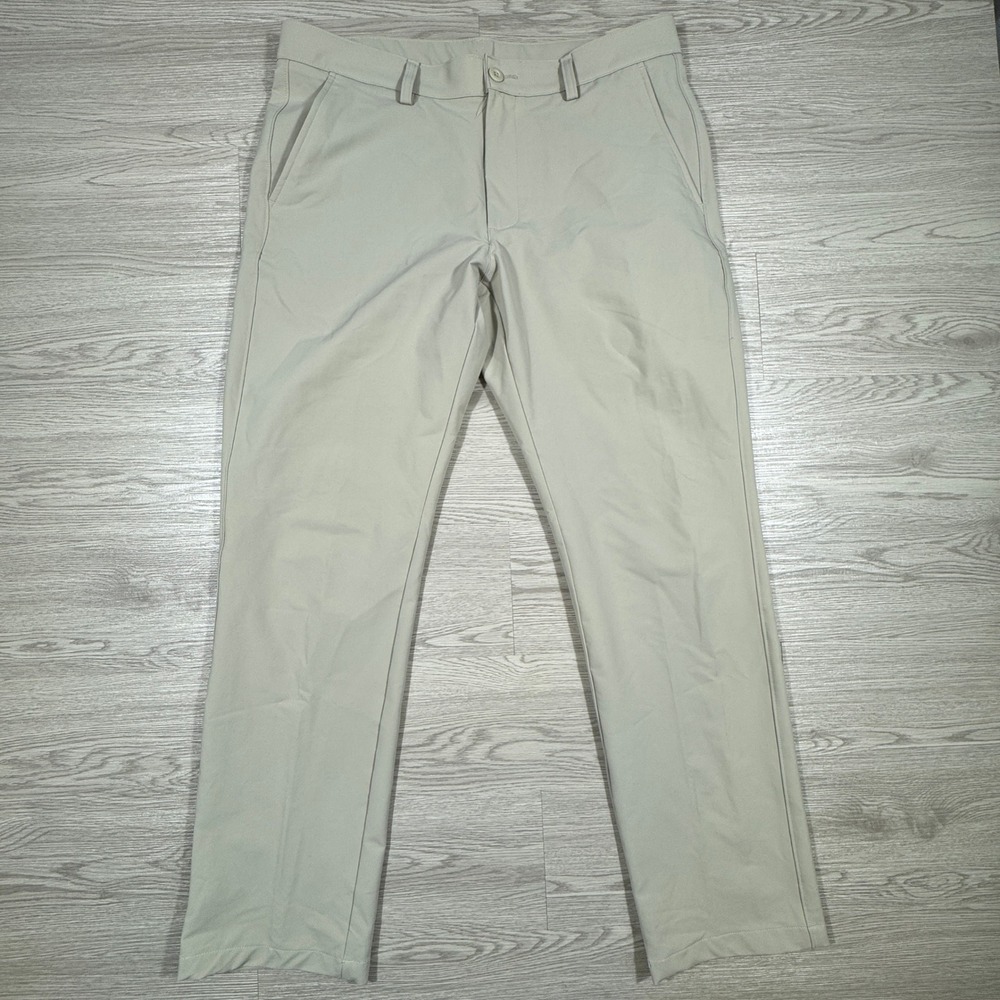 Under Armour Men's Golf Pants Tan‎ Khaki 36/32 Performance Straight Leg